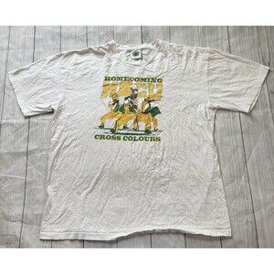Cross Colours HBCU Homecoming Drum Line Graphic T Shirt Size 2XL XXL White HTF